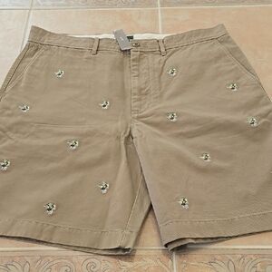 Embroidered J. Crew Shorts